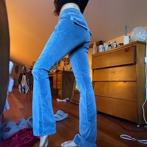 TRUE Y2K Low Rise GUESS Velvet Flare Pants